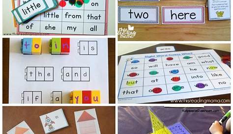kindergarten sight word printables