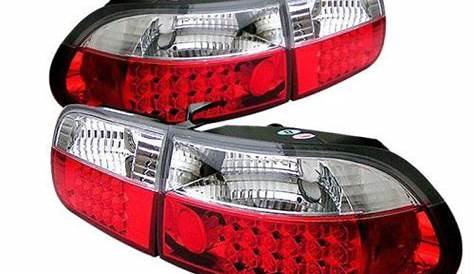 Depo tail lights LED red/clear Honda Civic EG 3dr / 2dr coupe / 4dr