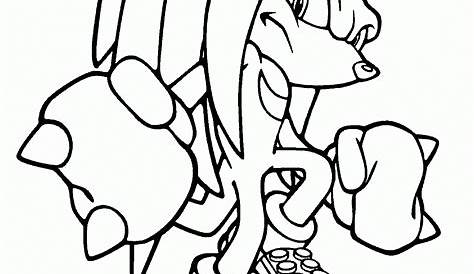 Knuckles The Echidna Coloring page Printable