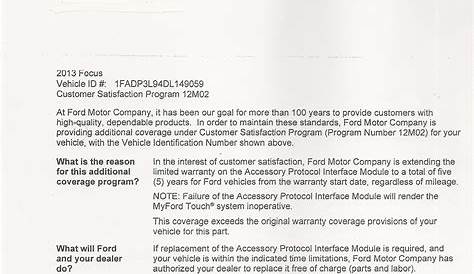 It's Official: Ford's extended it's warranty on the APIM for MFT