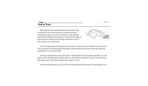 trail of tears worksheet pdf