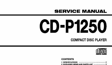 TEAC CD-P1250 SM Service Manual download, schematics, eeprom, repair