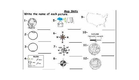 Geography Map Skill Worksheets: | Geography map, Map skills, Worksheets