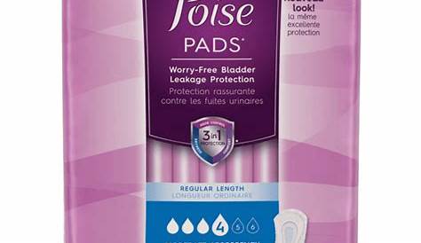 Poise Moderate Absorbency Incontinence Pads Regular Length, 66 CT