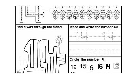 Number Worksheets 1-20 – Frogs and Fairies