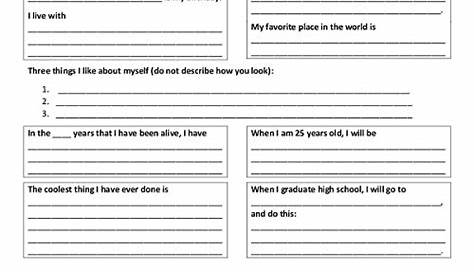 getting to know you worksheets for elementary students