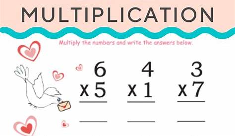 valentines multiplication worksheets