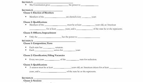 outline of the constitution worksheet Ten Ugly Truth About