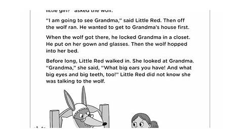 little red riding hood story printable pdf