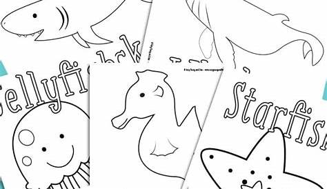 Ocean and Sea Animals Coloring Pages {Free Printable} - Easy Peasy and Fun