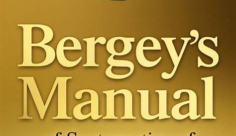 bergey's manual of determinative bacteriology pdf