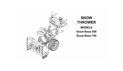 Bolens 550 Snow Blower User Manual | Manualzz
