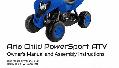 Aria Child PowerSport ATV | Manualzz