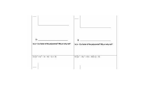 long and synthetic division worksheet