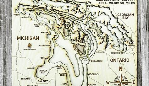 Lake Huron Topographical Map | Draw A Topographic Map