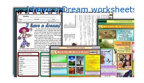 i have a dream worksheets