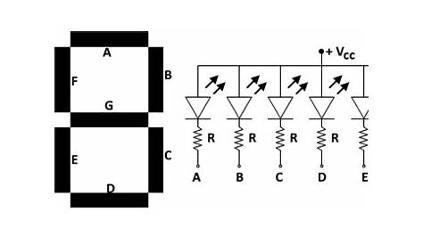 7 segment display schematic diagram
