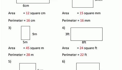 Area And Perimeter Worksheets (Rectangles And Squares) - Free Printable