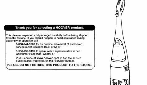 Hoover H3000 User Manual FLOORMATE Manuals And Guides L0201128