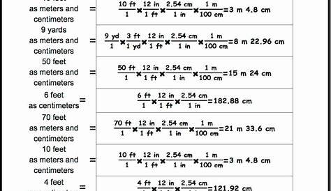metric measurement conversion worksheet answers
