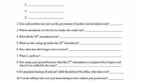 first amendment worksheet