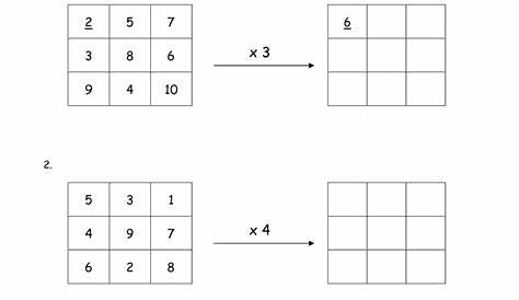 multiplication square worksheet