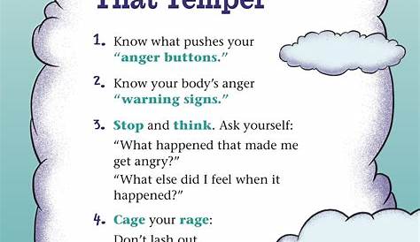 Anger Management Skill Cards (Worksheet) | Therapist Aid | Anger