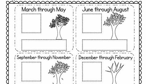 seasons worksheets kindergarten