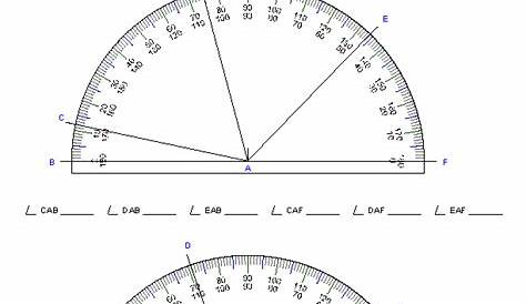 using a protractor worksheet pdf
