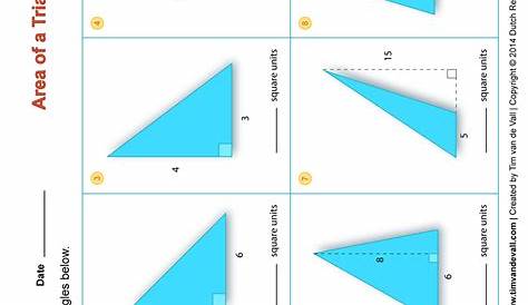 Area of a Triangle #2 - Tim's Printables