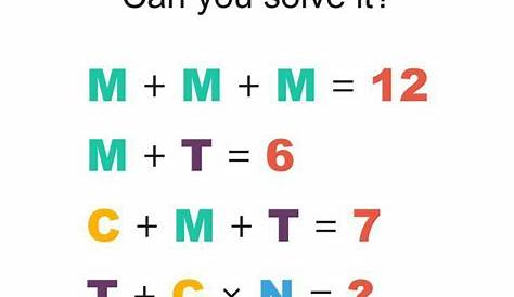 Puzzle ,Brain Teaser,Riddle | Math riddles, Math brainteasers, Brain