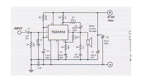TDA1514 40 Watt Audio Amplifier Circuit