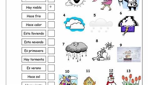 spanish worksheets weather