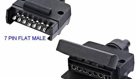 7 pin flat male female trailer connector plug socket /boat/caravan