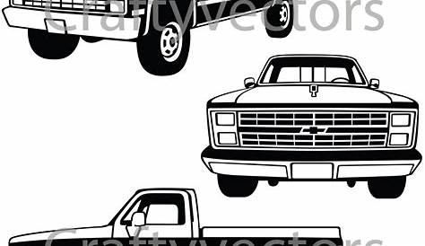 Free 133 Square Body Chevy Truck Svg SVG PNG EPS DXF File