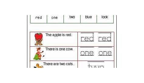 Worksheet | Sight Words Practice | Read, circle, and trace the sight