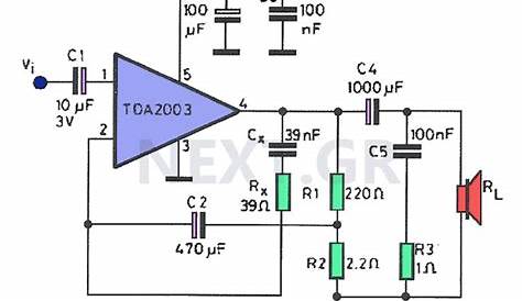tda2003 circuit diagram