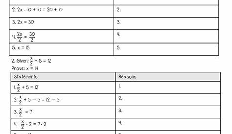 geometry proofs practice worksheets with answers