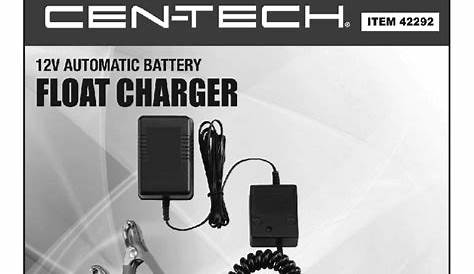 cen tech battery charger manual