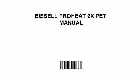bissell pet revolution manual