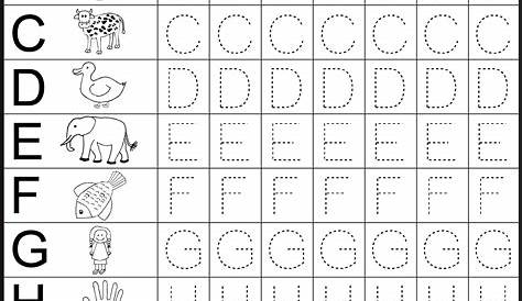 traceable abc printable worksheets