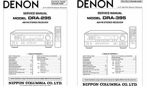 Denon Dra 37 Owner's Manual
