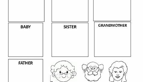 worksheets about family for kindergarten