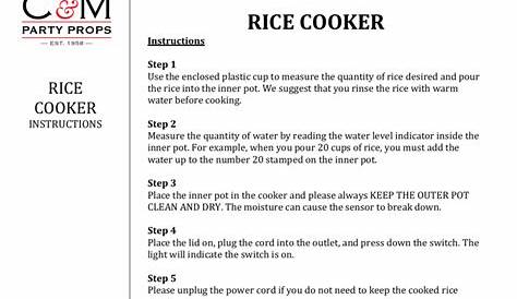 sanyo rice cooker manual