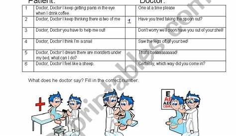 Doctor, Doctor - ESL worksheet by annaas
