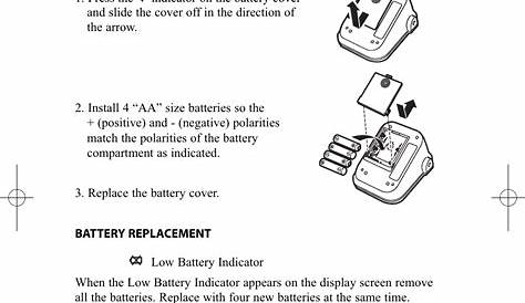 Battery installation | Omron HEM-780 User Manual | Page 8 / 28