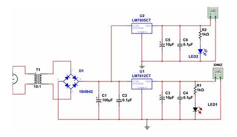 PCB Layout for Positive Voltage Regulator using 7805 and 7812