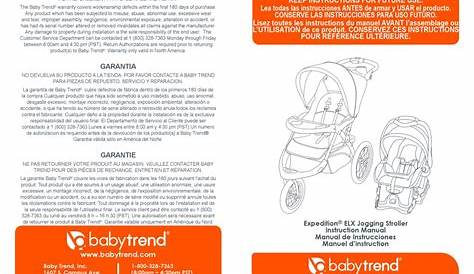 baby trend expedition manual