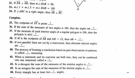 Worksheet Triangle Sum And Exterior Angle Theorem Answer Key — db-excel.com