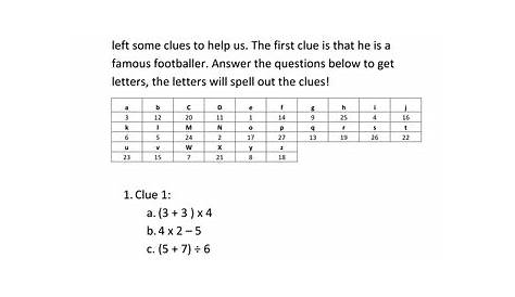 Maths KS3: Bodmas worksheet with clues by bcooper87 - Teaching